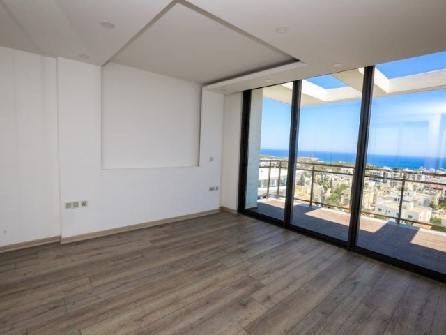 Brand New Luxury 3 Bedroom Penthouse with Panoramic Mountain & Sea Views Overlooking Kyrenia City Centre