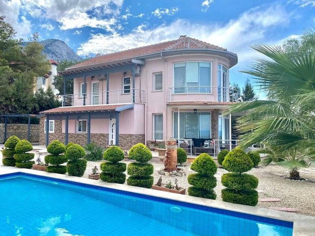 4 + 1 Luxury Villa with Private Pool, Amazing Mountain and Sea Views Close to the Beautiful Village of Bellapais with its Historic Abbey - Available end of August