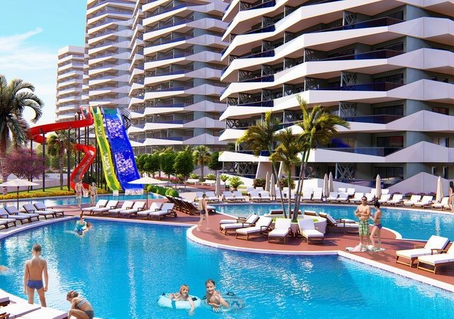 2 + 1 apartments in a luxury complex very close to the beach at the pier ref 1284a-2 ** 