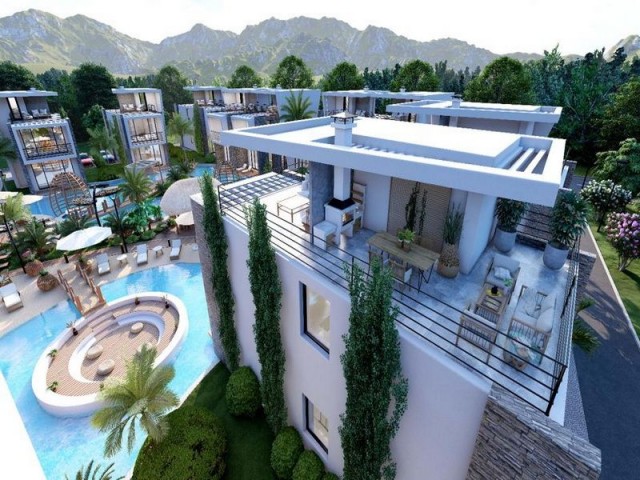 3 bedroom Luxury Villas in Lapta + Walking distance to the beach + Mountain and sea view ref 1635n-1