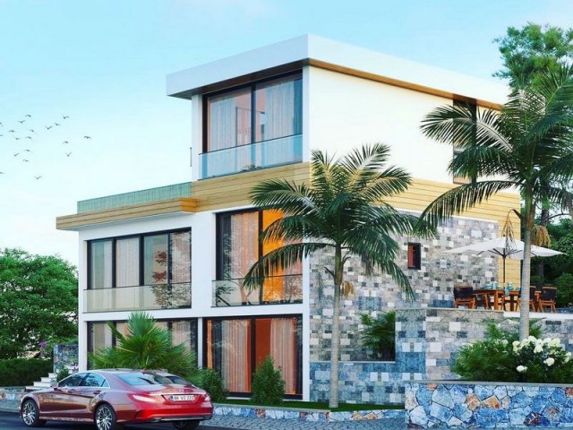 Esentepe'de Modern 5+1 Villa + Terasta özel yüzme havuzu + Çatı Teras+ Esrarengiz dağ ve deniz manzarası ref 1821a-5