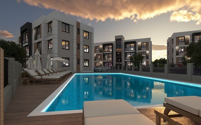 Güvenlikli sitede 2+1 Daireler + Ortak Yüzme Havuzlu + Yatırım Fırsatlı + Ödeme Planlı