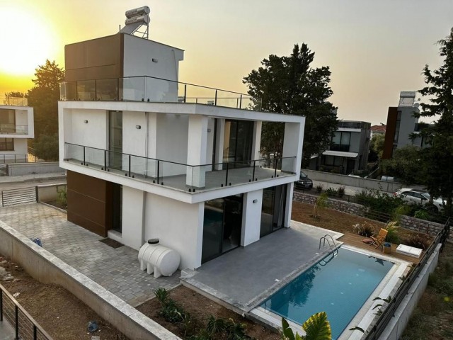 Newly Constructed 2 + 1 Villa for rent with large balconies, roof terrace with sea and mountain view