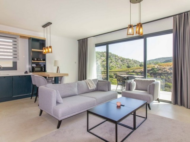2 bedroom modern penthouse apartment + part of an award winning boutique hotel and wine farm + communal swimming pool + gym + cafe + sauna + children’s playground + beautiful sea and mountains views