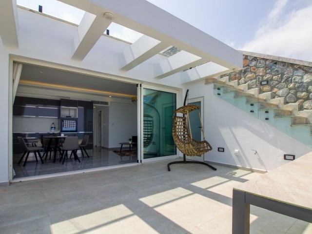 HOT SALE! ONLY 1 LEFT!!! 2 bedroom LUXURY SEAFRONT penthouse apartment + private roof terrace + fully furnished + underfloor heating + communal pool + uninterrupted sea views