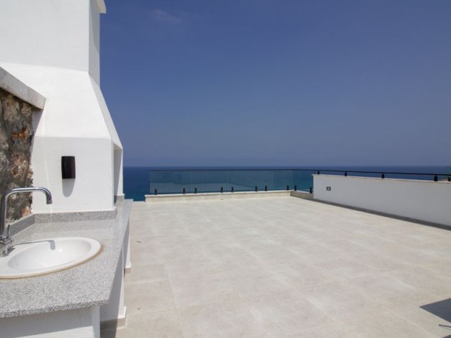 HOT SALE! ONLY 1 LEFT!!! 2 bedroom LUXURY SEAFRONT penthouse apartment + private roof terrace + fully furnished + underfloor heating + communal pool + uninterrupted sea views