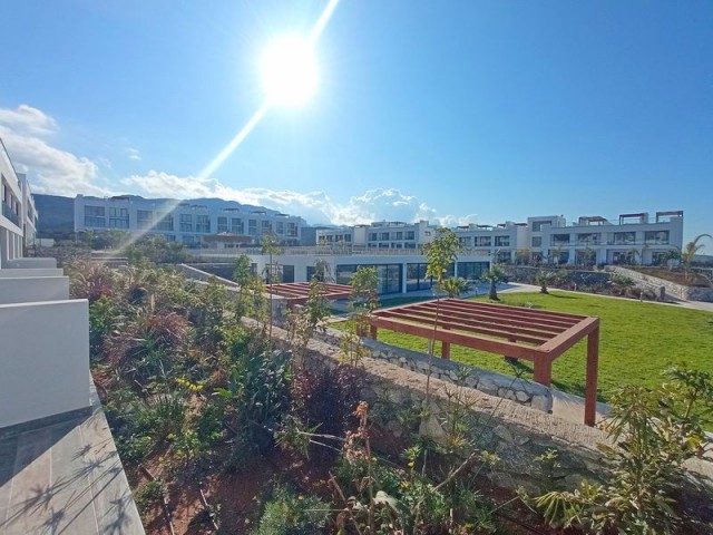 Stilvolles Wiederverkaufs-Studio-Apartment im Erdgeschoss + komplett möbliert + Lage direkt am Strand + Dreifach-Swimmingpool in olympischer Größe + Biobauernhof + beheiztes Hallenbad + viele Einrichtungen vor Ort