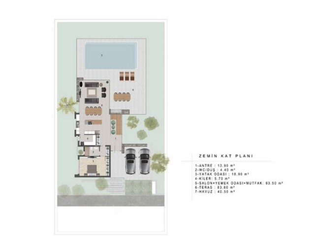 Geschlossene Villen mit 4 Schlafzimmern + Swimmingpool + VRF-System + Fußbodenheizungsinfrastruktur