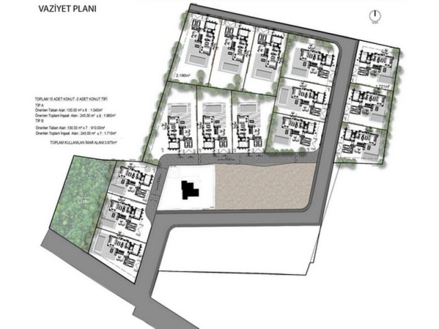 4 yatak odalı kapalı plan villalar + yüzme havuzu + VRF sistemi + yerden ısıtma altyapısı