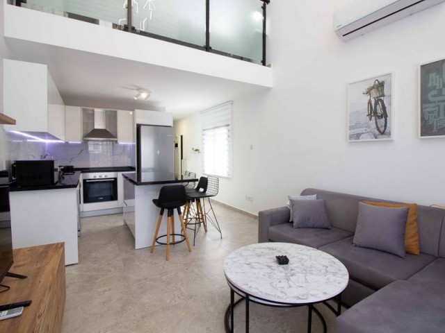 Amazing 1 bedroom completed luxury resale loft apartment + furnished + underfloor heating + air conditioning + 100m to the sea + communal pools + sea and mountains view 