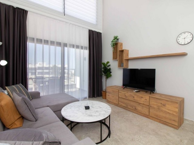 Amazing 1 bedroom completed luxury resale loft apartment + furnished + underfloor heating + air conditioning + 100m to the sea + communal pools + sea and mountains view 