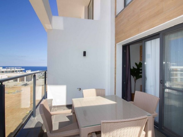 Amazing 1 bedroom completed luxury resale loft apartment + furnished + underfloor heating + air conditioning + 100m to the sea + communal pools + sea and mountains view 