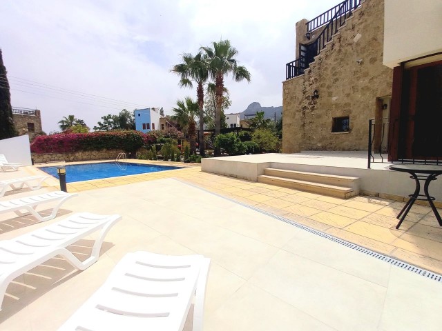 Stunning Fully Renovated 3 Bedroom Luxury 'Stone' Villa in the Heart of Catalkoy + Private pool + Surround Gardens + Roof Terrace With Panoramic Sea and Mountain Views -  Close To All Amenities 