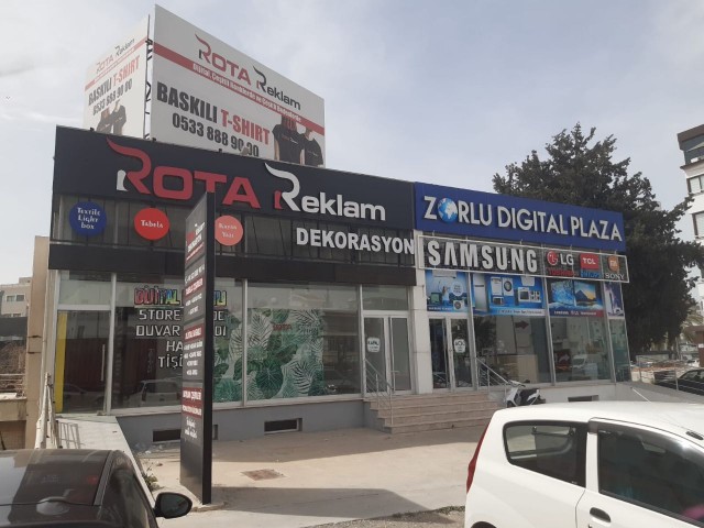 There is a 230 m2 shop for rent on the main street next to Famagusta Deniz Plaza.