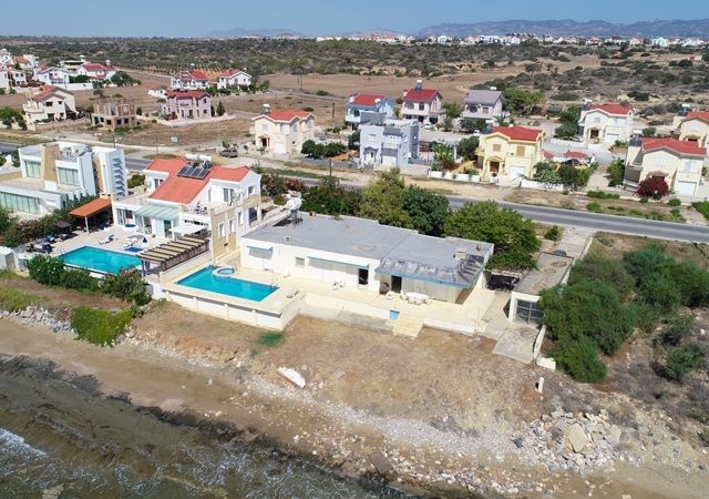 PRE 74 TURKISH TITLE DEED, ON THE BEACH WITH A PRIVATE POOL, 3 BEDROOM BUNGALOW IN BOGAZ