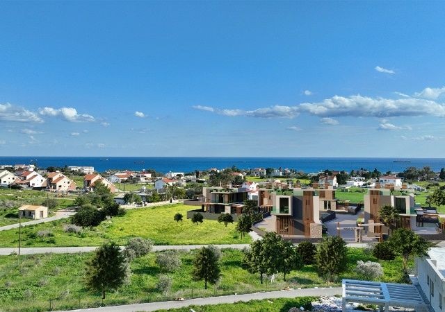 SEA VIEWS, PRIVATE POOL AND A ROOF TERRACE WITH BBQ, NEW 3 BEDROOM DETACHED VILLAS IN BOGAZ