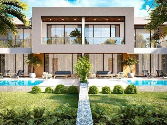 DOPPELHAUSHÄLFTE VILLA MIT 3 SCHLAFZIMMERN UND PRIVATEM POOL IN YENIBOGAZICI