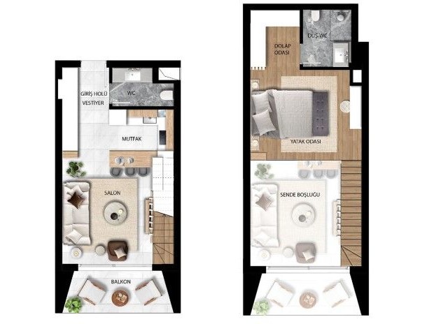 OFF PLAN 2+1 DUPLEX-WOHNUNG IN EINEM MODERNEN DESIGN-KOMPLEX BOGAZ LIFE ab 219.000 £