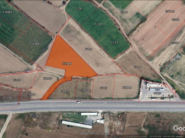 LAND FOR SALE ON LEFKOŞA-GÜZELYURT MAIN ROAD