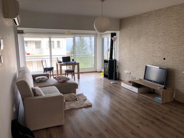 Furnished 2 + 1 apartment for sale in Çatalköy with pool ** 