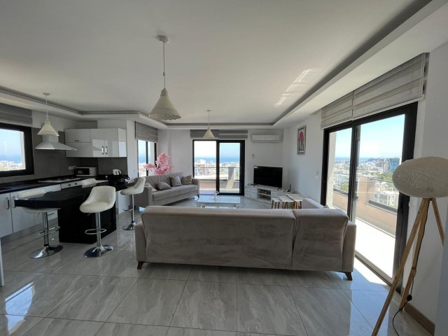 2+1 Penthouse For Rent With Sea And Mountain Views ** 