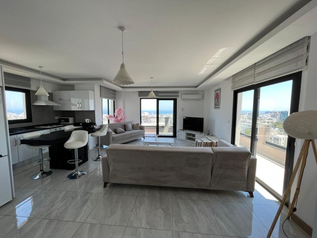 2+1 Penthouse For Rent With Sea And Mountain Views ** 