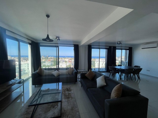 3+1 Flat for Rent with Sea and Mountain View