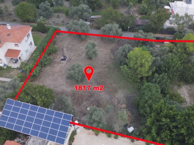 زمین 1817 متر مربعی برای فروش در Ozanköy Girne