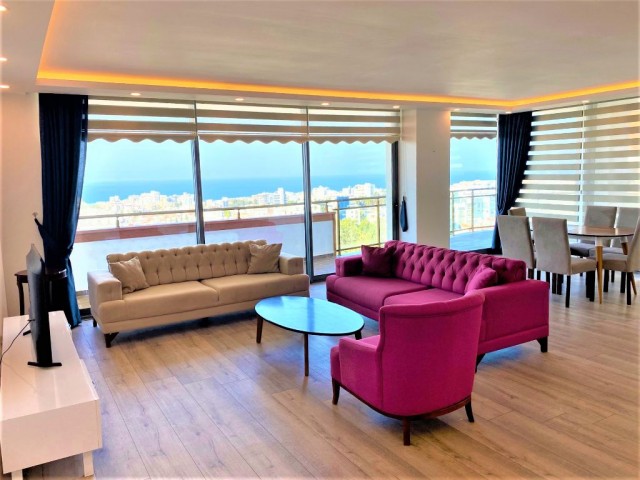 3 +1 Residence Apartment for Rent with Sea and Mountain Views in the Center of Kyrenia, Cyprus ** 