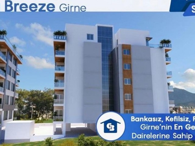 GİRNE MERKEZDE BANKASIZ KEFİLSİZ FAİZSİZ 3+1 DENİZ MANZARALI DAİRE