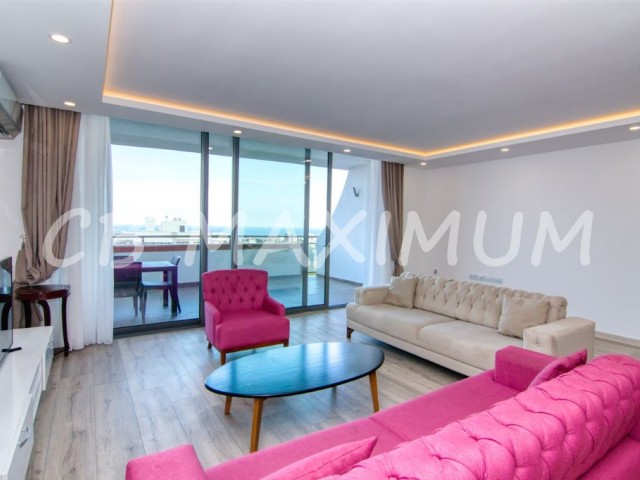 3+1 Residence Wohnung zum Verkauf mit Blick auf das Meer und die Berge im Zentrum von Kyrenia ** 