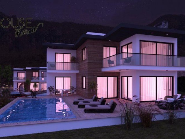 Luxury Villas for Sale with a Private Swimming Pool 4+1, 5x10 with Unobstructed Sea Views in Kyrenia, Cyprus ** 