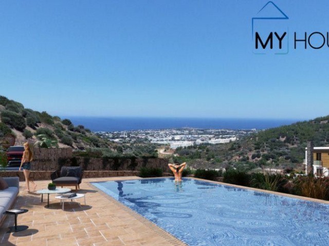 Luxury Villas for Sale with a Private Swimming Pool 4+1, 5x10 with Unobstructed Sea Views in Kyrenia, Cyprus ** 