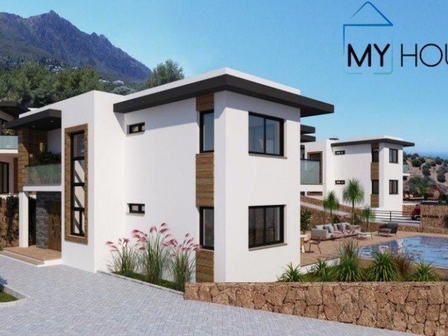 Luxury Villas for Sale with a Private Swimming Pool 4+1, 5x10 with Unobstructed Sea Views in Kyrenia, Cyprus ** 