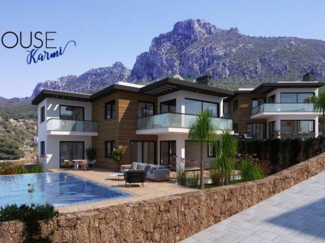 Luxury Villas for Sale with a Private Swimming Pool 4+1, 5x10 with Unobstructed Sea Views in Kyrenia, Cyprus ** 