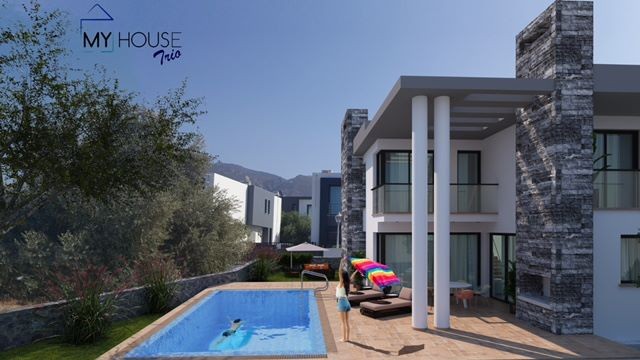 4+1 Luxury Villa with Swimming Pool for Sale in Ozankoy Kyrenia Cyprus 