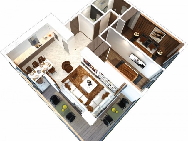 Люкс 2 + 1 Residences in Hotel Concept на пирсе ТРСК ** 