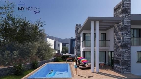 4+1 VERY PRIVATE VILLA WITH SEA VIEW WITH TURKISH BATH IN KYRENIA OZANKOY, CYPRUS ** 