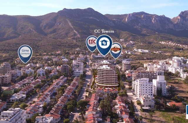 2+1 APARTMENTS FOR SALE WITH SEA AND MOUNTAIN VIEWS IN THE CENTER OF KYRENIA IN THE TRNC ** 