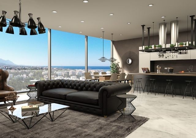 Продажа квартир 3 + 1 в AVM Residence Project в центре Кирении, Кипр ** 