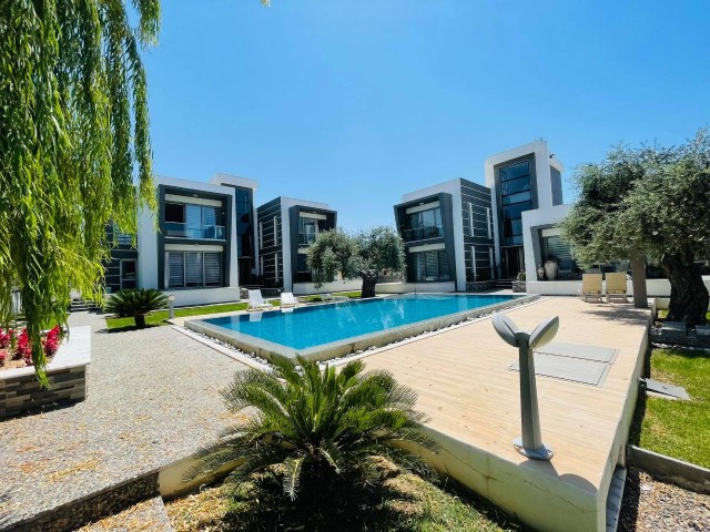 NEWLY FURNISHED GARDEN AND TOP FLOOR APARTMENTS ON A SITE WITH A POOL NEAR THE MAIN STREET IN KYRENIA OZANKOY ** 