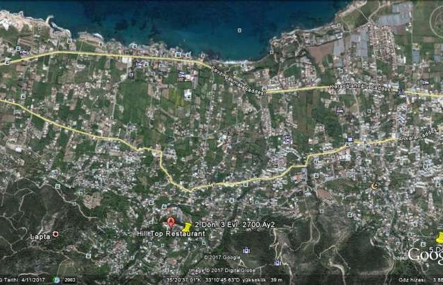  NORTH CYPRUS KYRENİA LAPTA MOUNTAIN AND SEA VIEW LAND FOR SALE