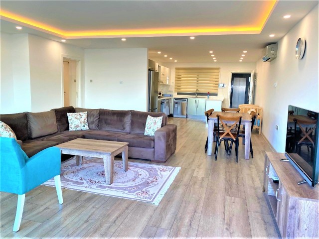 North Cyprus Kyrenia Central For Rent Fully Furnished 3+1 Residence Apartment With Sea View