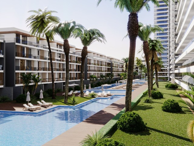 KIBRIS İSKELE LONG BEACH DE  TESLİME YAKIN  FUL DENİZ MANZARALI FIRSAT STÜDYO DAİRE