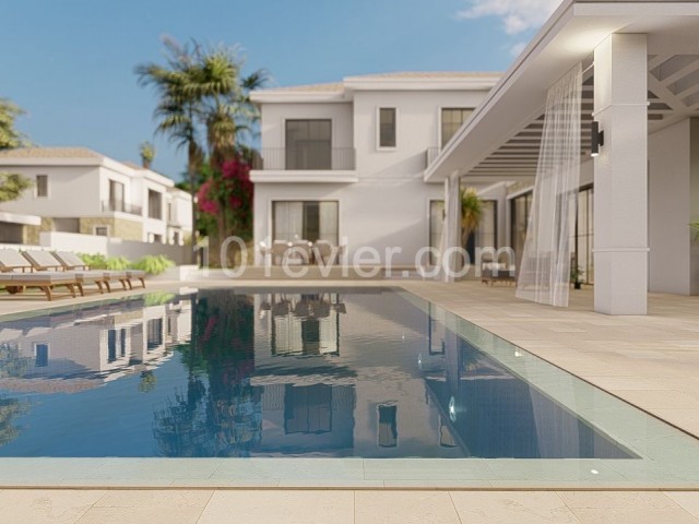 GREAT VILLA WITH SWIMMING POOL FOR SALE IN KKTC KYRENIA BELLAPAIS WITH MOUNTAIN AND SEA VIEW ** 