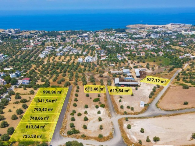 Plots of land for sale with mountain and sea views in Kyrenia Oz Decoy ** 