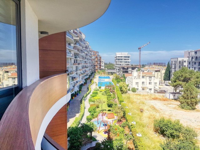  2+1 Flat for Sale with Sea and Site View in Elegance Complex in the Center of Kyrenia, KKTC