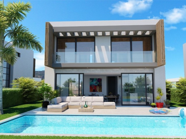 Luxury Villas for Sale in Kyrenia Edremit with Private Swimming Pool, Large Garden, 4+1 ** 