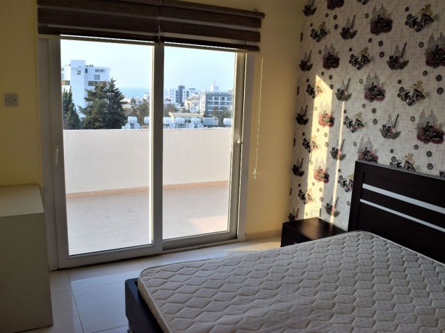 2+1 Penthouse with Large Balcony for Rent in Kyrenia Center