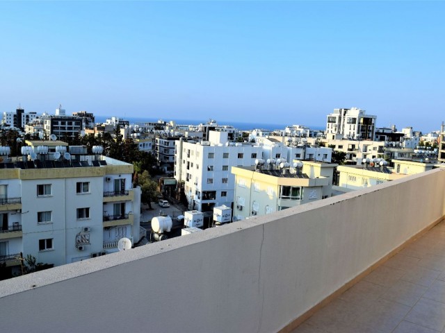 2+1 Penthouse with Large Balcony for Rent in Kyrenia Center